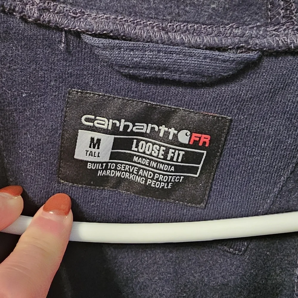 Carhartt FR - CAT 3 - NWT Anti-Odor, Navy Blue Zip-Up Hoodie - Picture 2 of 8